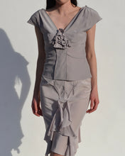 Load image into Gallery viewer, S/S 2003 Yves Saint Laurent by Tom Ford Silk Floral Appliqué Blouse