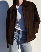 Load image into Gallery viewer, Vintage Chocolate Brown Suede Jacket