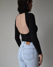 Load image into Gallery viewer, Vintage Black Dolce & Gabbana Open Back Turtleneck