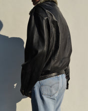 Load image into Gallery viewer, Vintage Danier Black Leather Bomber