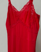 Load image into Gallery viewer, Vintage Red Lace Slip Dress