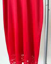 Load image into Gallery viewer, Vintage Red Lace Slip Dress