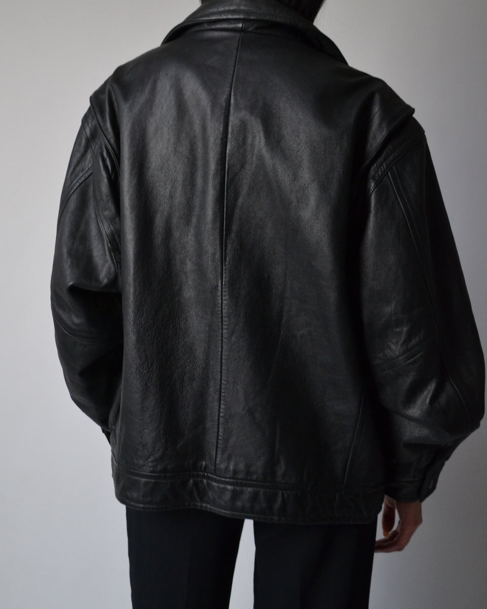 Vintage Classic Black Leather Jacket