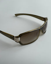 Load image into Gallery viewer, Gucci Green Shield Sunglasses