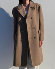 Load image into Gallery viewer, Vintage Tan Wool Coat
