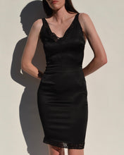 Load image into Gallery viewer, D&G Satin Black Lace Dress