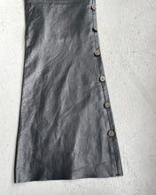 Load image into Gallery viewer, Vintage Black Leather Flare Leg Pants