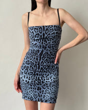 Load image into Gallery viewer, Dolce & Gabbana Blue Animal Print Mini Dress