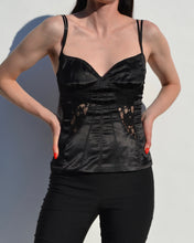 Load image into Gallery viewer, D&G Black Satin Corset Top