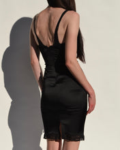 Load image into Gallery viewer, D&G Satin Black Lace Dress