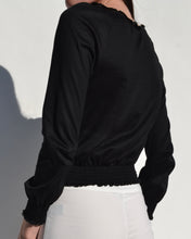 Load image into Gallery viewer, Black Miu Miu Smocked Long Sleeve