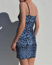 Load image into Gallery viewer, Dolce & Gabbana Blue Animal Print Mini Dress