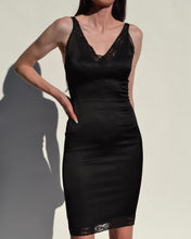 Load image into Gallery viewer, D&G Satin Black Lace Dress