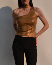 Load image into Gallery viewer, Vintage One Shoulder Bronze Top
