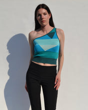 Load image into Gallery viewer, Gianni Versace One Shoulder Geometric Knit Top