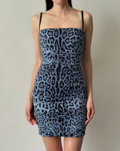 Load image into Gallery viewer, Dolce & Gabbana Blue Animal Print Mini Dress