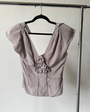 Load image into Gallery viewer, S/S 2003 Yves Saint Laurent by Tom Ford Silk Floral Appliqué Blouse