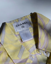 Load image into Gallery viewer, Authentic Chanel Yellow Sheer Button Up Blouse