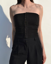 Load image into Gallery viewer, Vintage Gucci Black Strapless Crop Top
