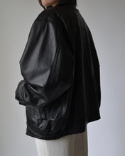 Load image into Gallery viewer, Vintage Black Leather Bomber
