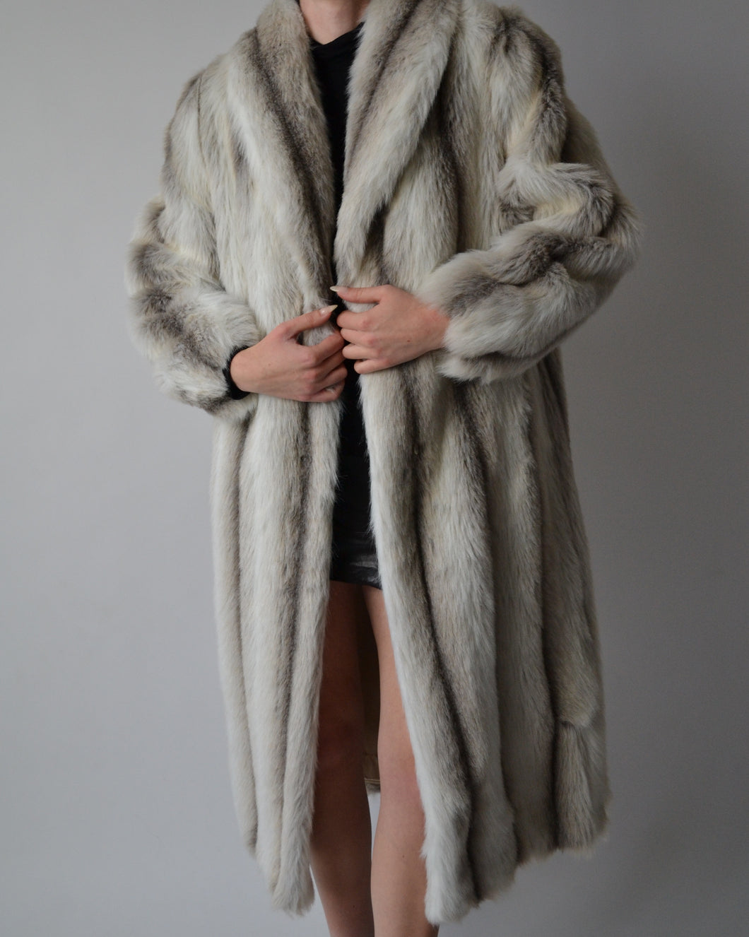 Vintage Faux Fur Long Coat