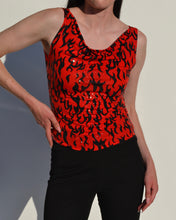 Load image into Gallery viewer, Flame Sequin Cowl Neck Tank
