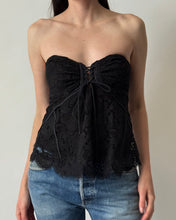 Load image into Gallery viewer, Donna Karan New York Black Strapless Lace Top
