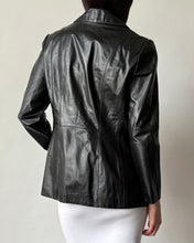 Load image into Gallery viewer, Vintage Black Leather Blazer
