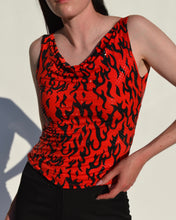 Load image into Gallery viewer, Flame Sequin Cowl Neck Tank
