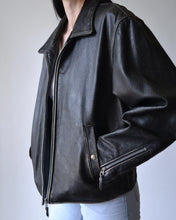 Load image into Gallery viewer, Vintage Distressed Leather Motorcycle Jacket
