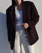 Load image into Gallery viewer, Vintage Burgundy Cashmere Blend Blazer
