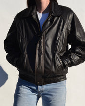 Load image into Gallery viewer, Chocolate Brown Leather Bomber Jacket
