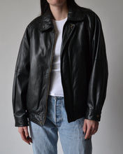 Load image into Gallery viewer, Vintage Danier Black Leather Bomber Jacket
