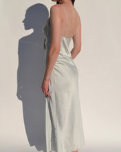 Load image into Gallery viewer, Pale Green Vintage Satin Slip Dress
