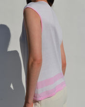 Load image into Gallery viewer, Chanel Circa 2000 White &amp; Pink Knit Top
