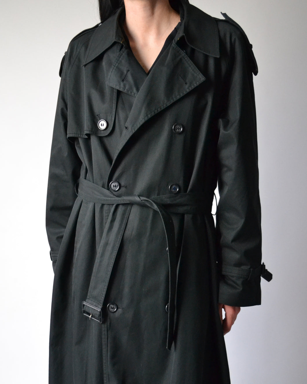 Black Yves Saint Laurent Trench Coat