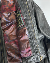 Load image into Gallery viewer, Danier Black Distressed Leather Bomber
