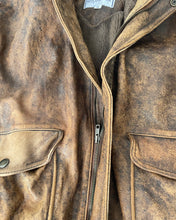 Load image into Gallery viewer, Vintage Yves Saint Laurent Distressed Leather Bomber Jacket
