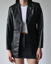 Load image into Gallery viewer, Vintage Black Danier Leather Blazer
