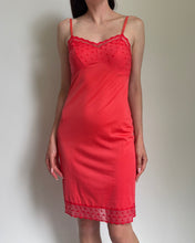 Load image into Gallery viewer, Vintage Red Lace Slip Dress
