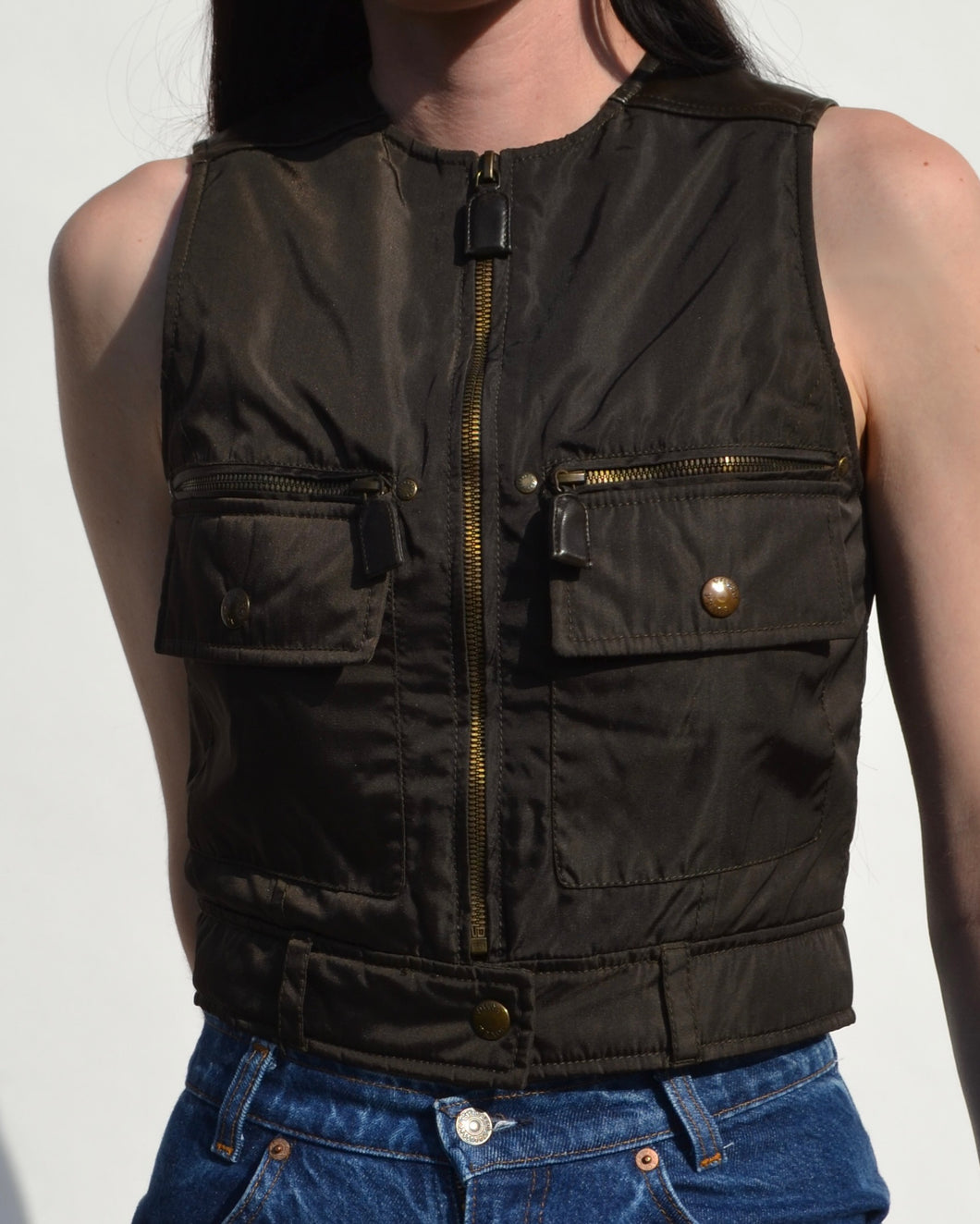 Brown Prada 1994 Utility Vest