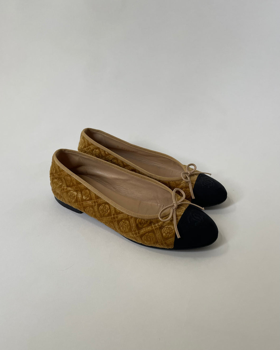 Chanel Velvet Ballet Flats