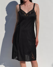 Load image into Gallery viewer, Vintage Black Slip Dress
