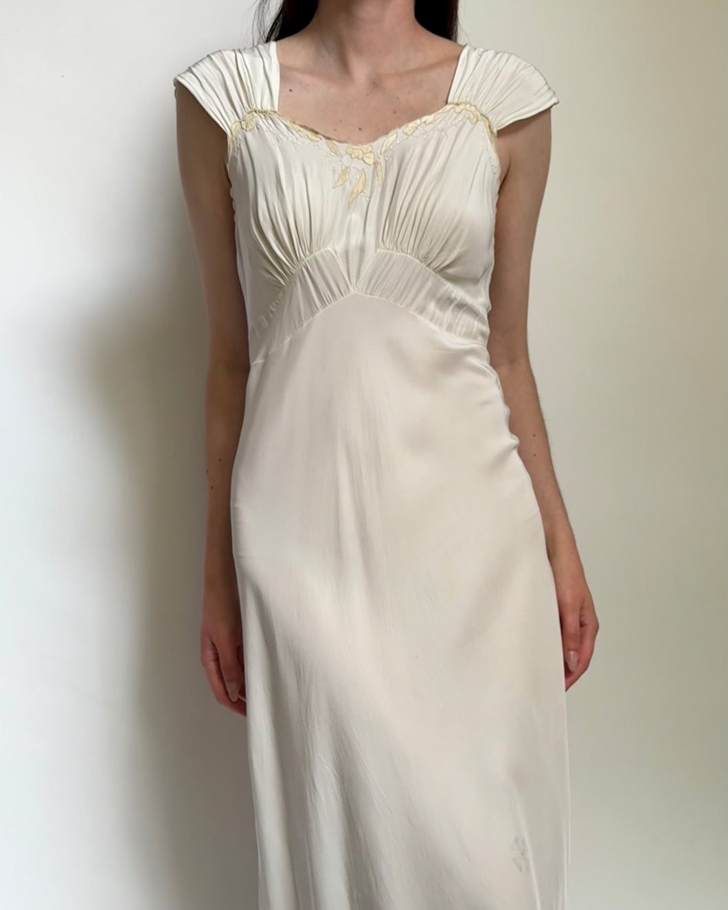 Vintage Cream Slip Dress