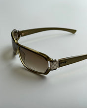 Load image into Gallery viewer, Gucci Green Shield Sunglasses
