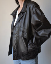 Load image into Gallery viewer, Brown Leather Bomber Jacket
