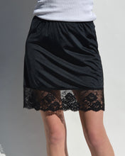 Load image into Gallery viewer, Vintage Black Lace Slip Skirt
