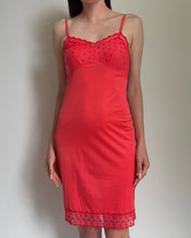 Load image into Gallery viewer, Vintage Red Lace Slip Dress
