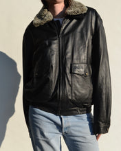 Load image into Gallery viewer, Vintage Danier Black Leather Bomber
