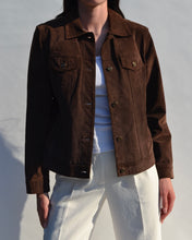 Load image into Gallery viewer, Brown Suede Button Up Jacket
